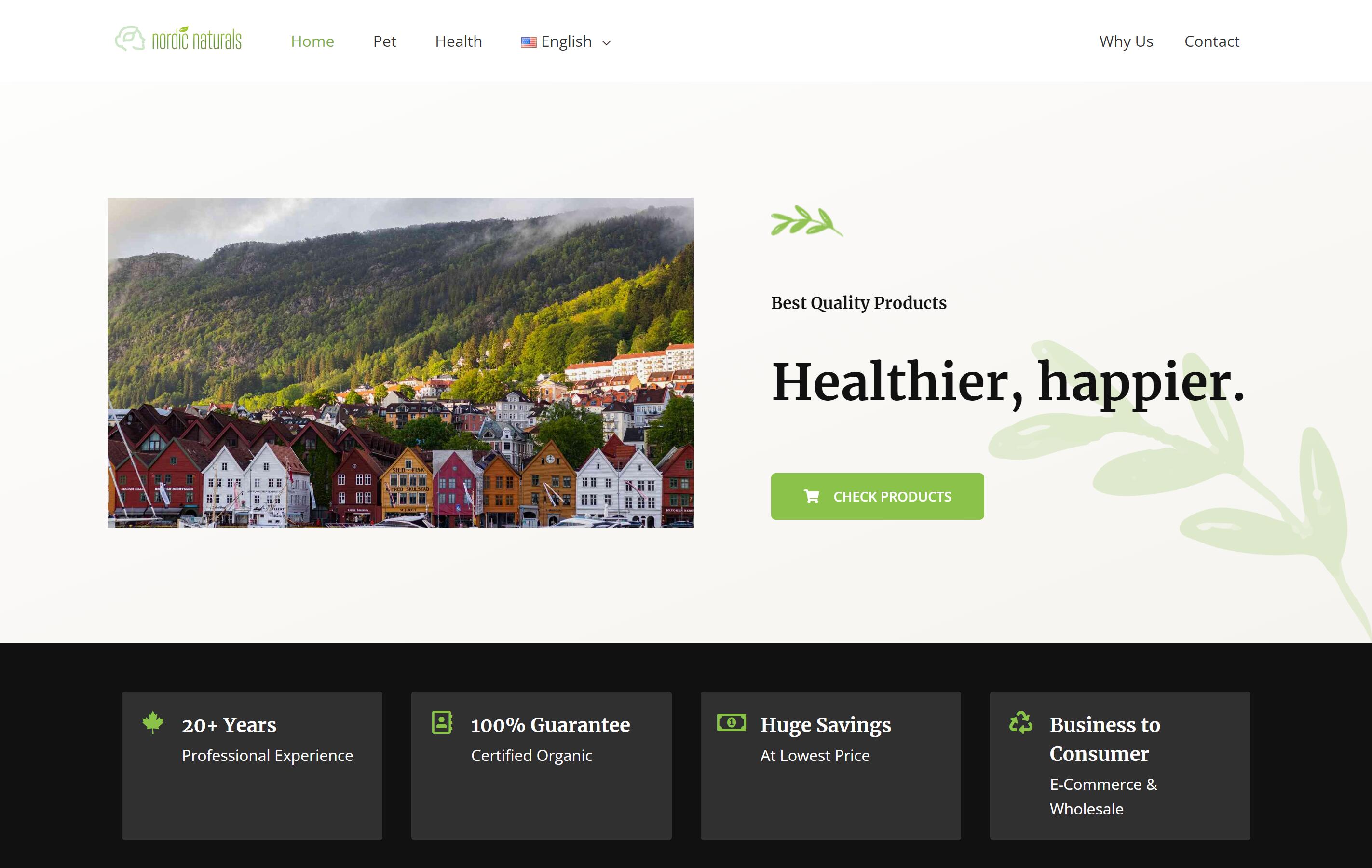 客戶網站設計的視覺效果展示案例：Nordic Natural